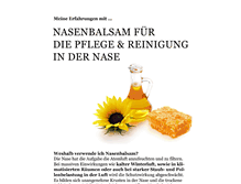 Tablet Screenshot of nasenbalsam.de